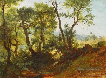 bord de la forêt 1866 paysage classique Ivan Ivanovitch arbres Peinture à l'huile